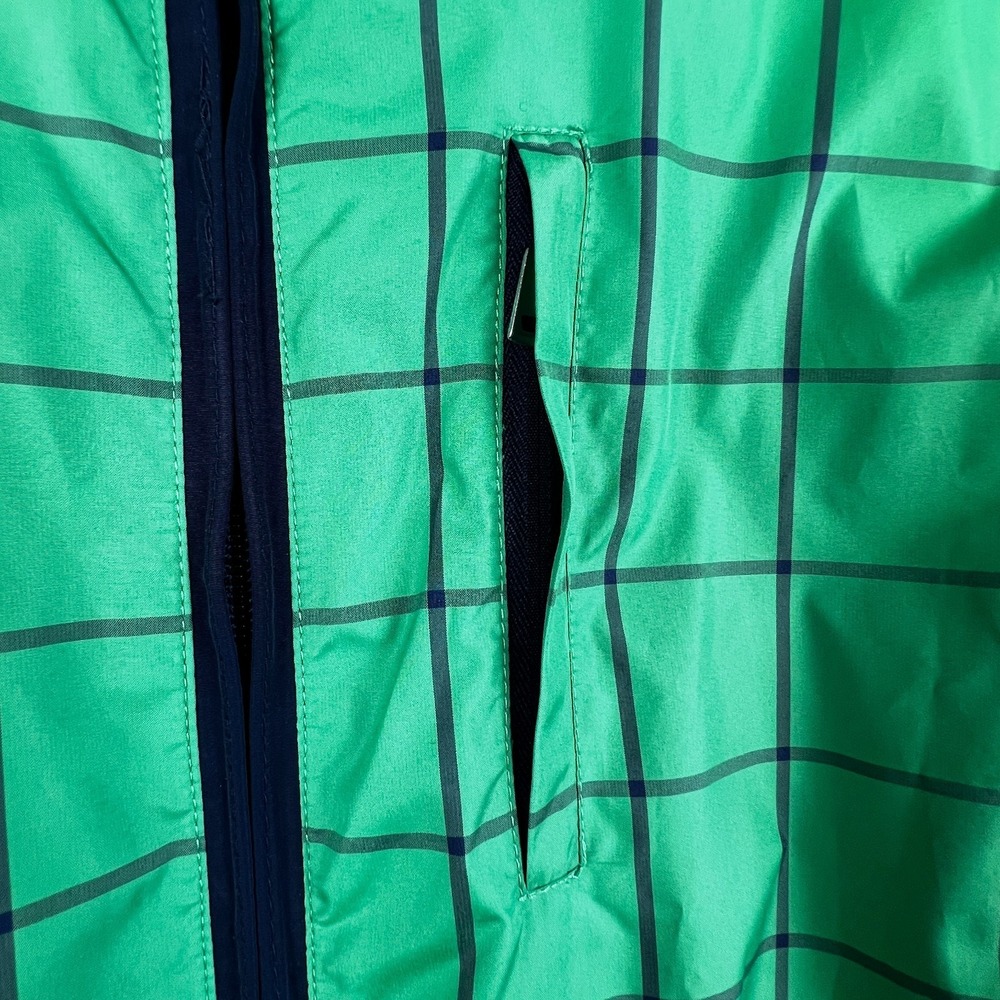 Lauren Ralph Lauren‎ LRL Active Jacket M Kelly Green Windowpane Zip Windbreaker - Picture 7 of 12